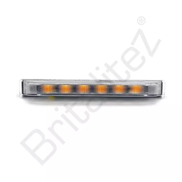 Amber slimline 6-LED R65 LED Warning Lamp flashing strobe grille light 12/24V