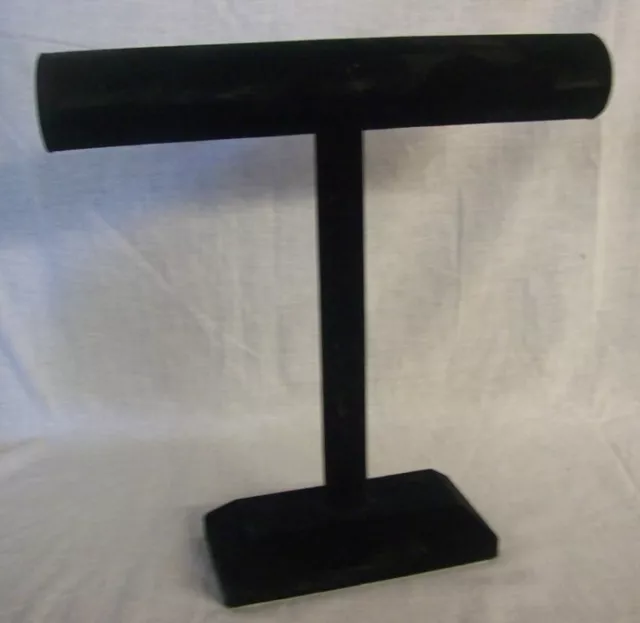 Store Fixtures SINGLE BAR NECKLACE JEWELRY DISPLAY Black Velvet 12" T x 12" bar