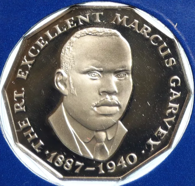 1976 JAMAICA Excellent Marcus Garvey OLD VINTAGE Proof 50 Cents Coin i104022