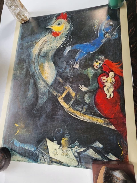 MARC CHAGALL - Vintage 1966 switzerland poster Print 23.5x19