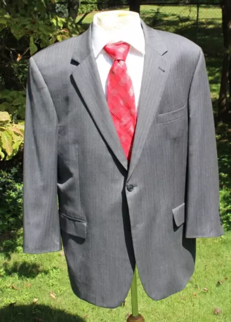 Jos A Bank Signature Collection 48R Wool Gray Herrigingbone 2pc Suit 42x28 $795