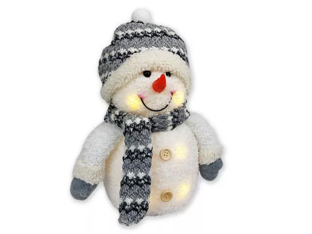 LED Decorazione Pupazzo di Neve Illuminato Decorativa Natale Altezza Circa 26 CM