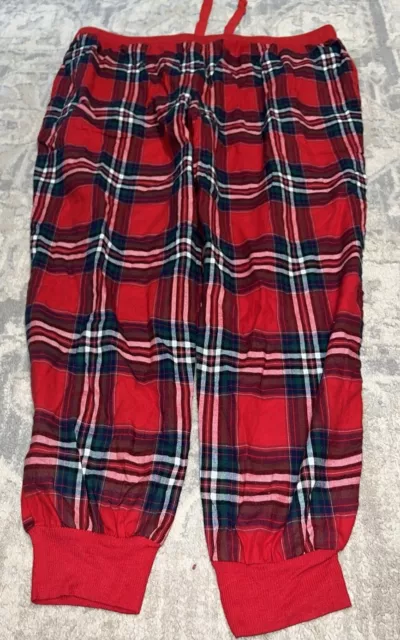 NEW STARS ABOVE Flannel Jogger Pajama Pants Womens Red Plaid Sz XL X ...