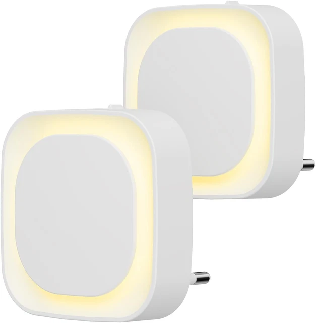 SOAIY 2 Pezzi Luce Notturna Led Luce Sensore Di Movimento Luce Da Presa 3 Modalità ON/OFF/AUTO Per Bambini Camera, Bagno, Soggiorno, Corridoio, Ecc - Foto 8