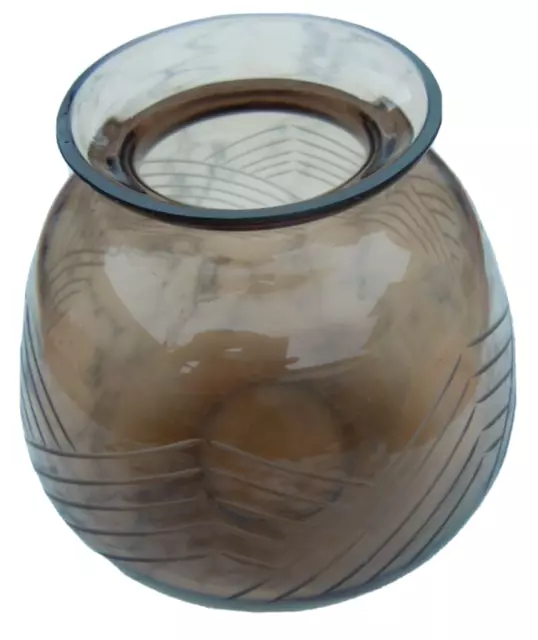 Vase verre signé Lorrain d'epoque art deco vers 1930