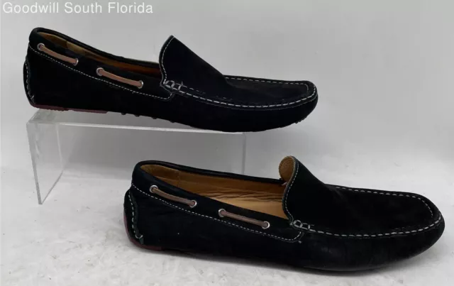 1901 MENS M09015 Black Round Toe Slip-On Flat Dress Boat Shoes Size 11 ...