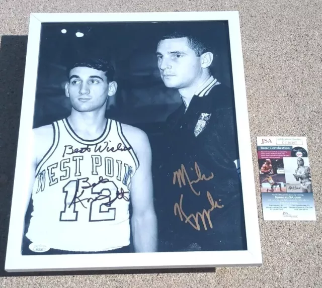 MIKE KRZYZEWSKI & BOB KNIGHT SIGNED + FRAMED 11x14 Photo JSA COA COACH K ARMY