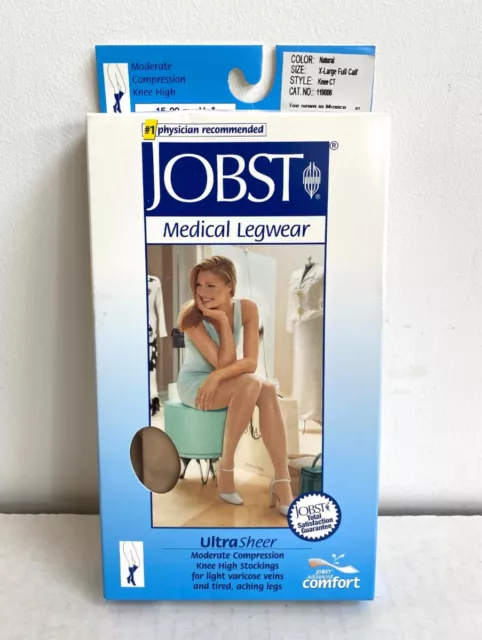 Jobst 119006 Knee CT XL FL Calf Natural UltraSheer Medical Compression Legwear