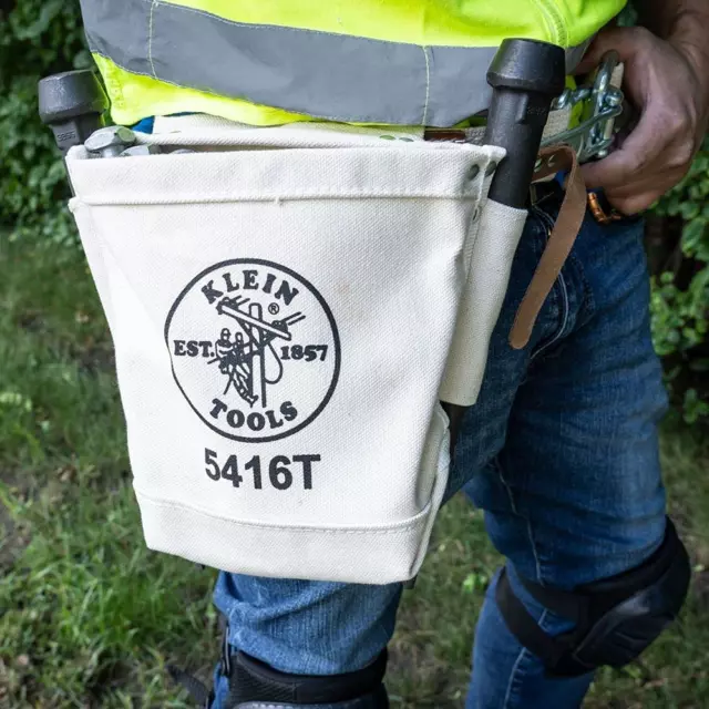 Klein Tools Tool Bag Pouch Bull-Pin and Belt Bag Tunnel Loop Connection Canvas