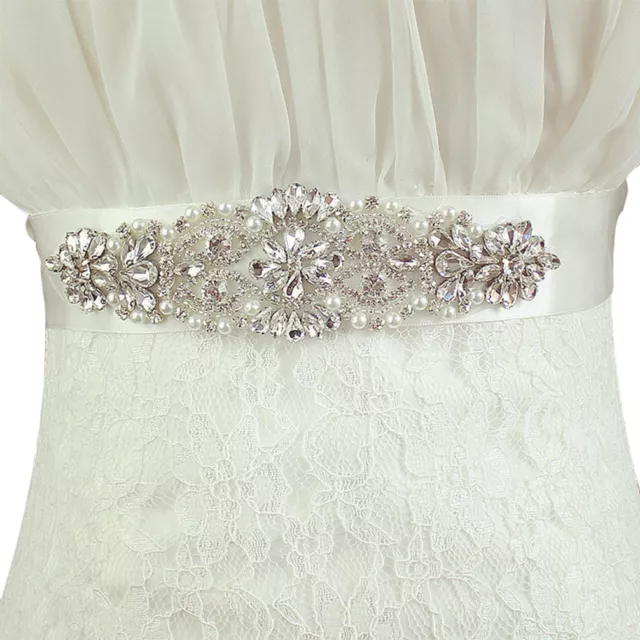 Women's Belt Rhinestone Crystal Waist Belts Bridal Waistband Wedding Dress Sash