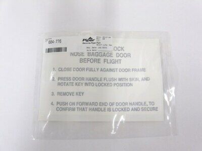 Nose Baggage Door Placard - Piper Chieftain - PN: 684 776
