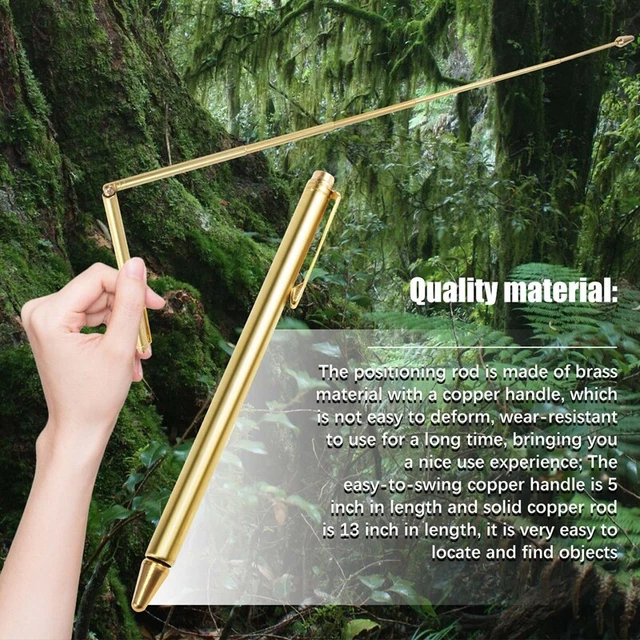 Paire De Baguettes De Radiesthésie En Laiton – Longueur 57 Cm – Pour Recherche Eau, Veines, Objets