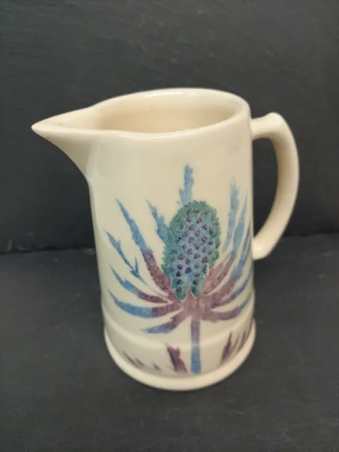Aston Pottery Ceramic Jug Multi Colour Flower Design Hand Painted