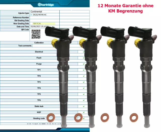 4x Ford Transit 2.0 Einspritzdüsen Injektoren GK2Q-9K546-AB