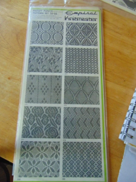 Juego de patrones de punzón prácticos Knitmaster para máquinas de guiado Std no 55-56