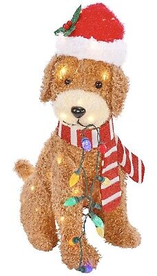 Navidad Goldendoodle 28"" decoración de césped vida navideña garabato perro
