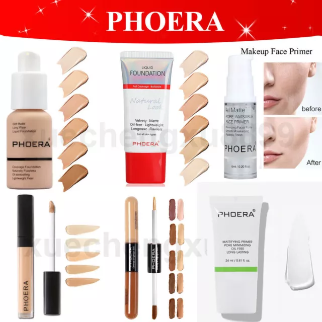 PHOERA® Foundation Concealer Full Coverage Makeup Matte ~ 7 Style Choose AU