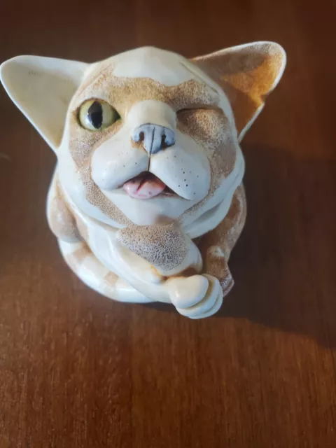 Harmony Kingdom Alley Cat's Meow UK Made Resin Trinket Box Figurine 2000