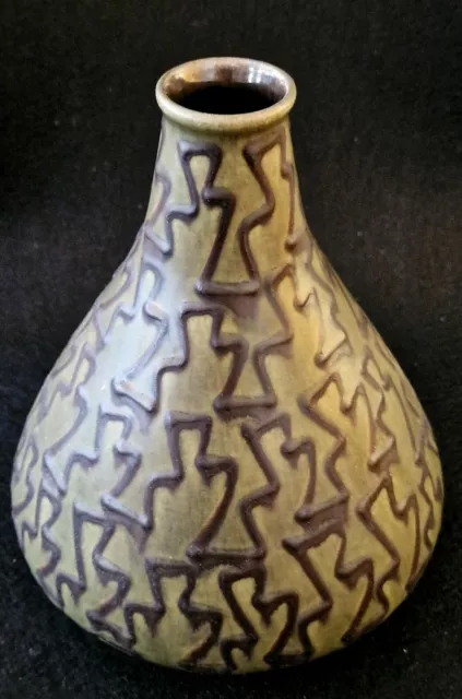 Scheurich Vase 70er grün Fat Lava Mid Century Zeit unbeschädigt