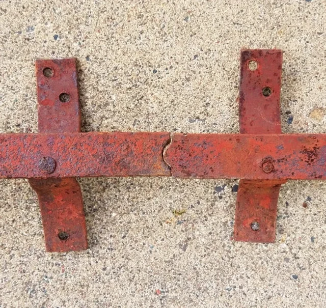 Vintage Barn Door Track for Sliding Door Rollers Hangers Two 4' Sections 8'