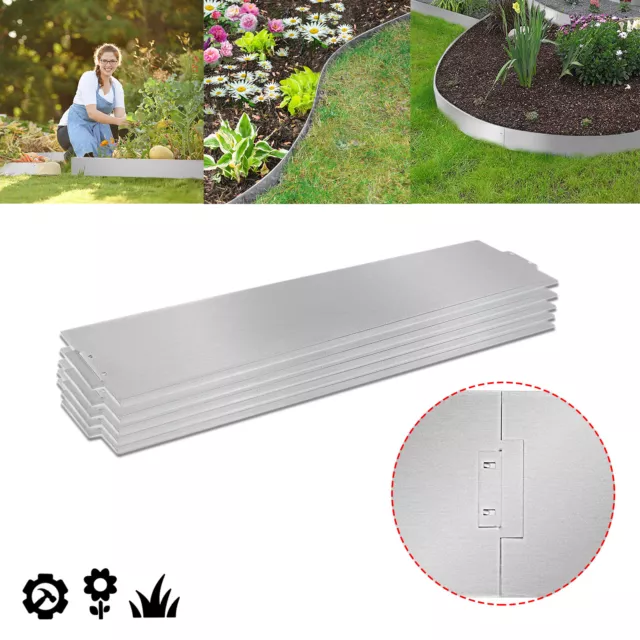 Rasenkante 15/18cm Hoch Beetumrandung Metall Beeteinfassung Mähkante Zaun Garten