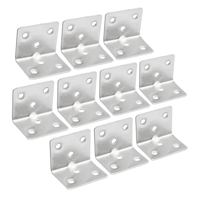 10pcs 31mmx31mmx38mm Stainless Steel Corner Brace Joint L Shape Bracket Fastener