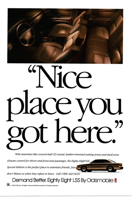 1994 OLDSMOBILE Eighty Eight LSS gold 4-door sedan Vintage Print Ad