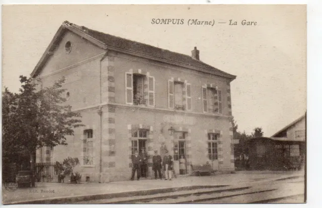 SOMPUIS - Marne - CPA 51 - the station