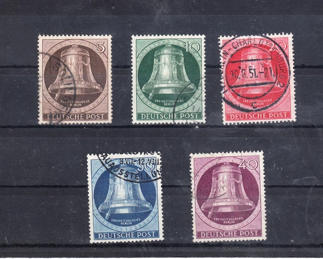 Berlin  gestempelt Mi. Nr.  75-79  Glocke I