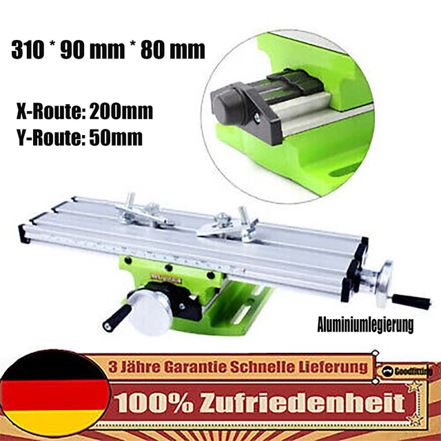 Mqwdxzfes Kreuztisch Für Bohrmaschine - Frästisch Mit X/Y Achse 20x5cm Hub