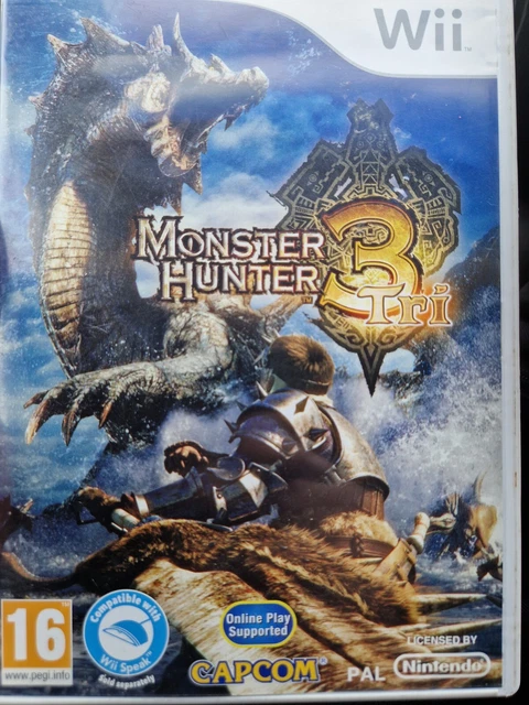 Nintendo Wii Game - Monster Hunter Tri 3 Complete - Wii U, PAL UK WITH MANUAL