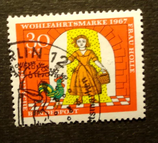 Bund 1967:  Wohlfahrt Frau Holle, 30 Pfg., Sonderstempel "BERLIN"