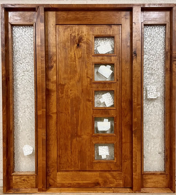 Rustic reclaimed lumber DOOR square top side lites castle winery story book