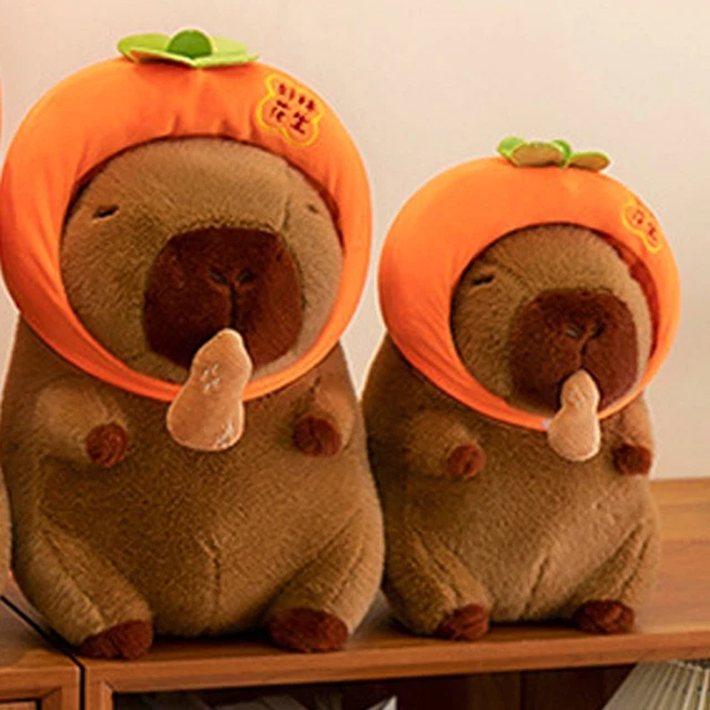 PEANUT CAPYBARA PLUSH Toy Doll Persimmon Stuffed Capybara Doll Children