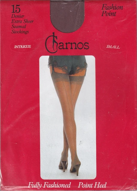 Bas mousse couture HELANCA Noir ou Taupe. 2 tailles. Fully Fashioned