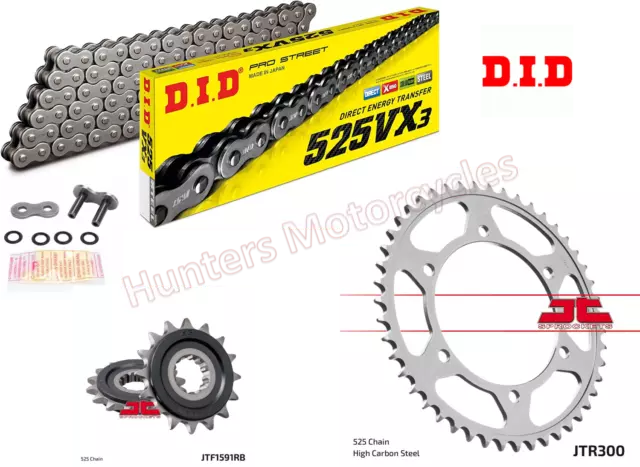 Yamaha TDM900 DID X-Ring Heavy Duty Chain and JT Quiet Sprocket Kit Set