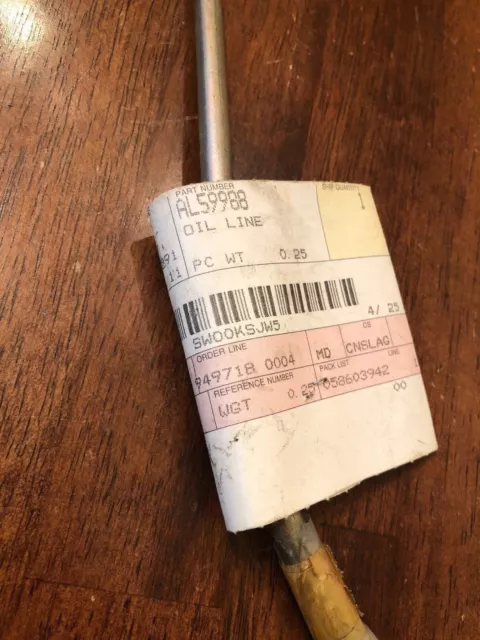 NOS Genuine John Deere OEM Oil Line AL59988 Box JD1
