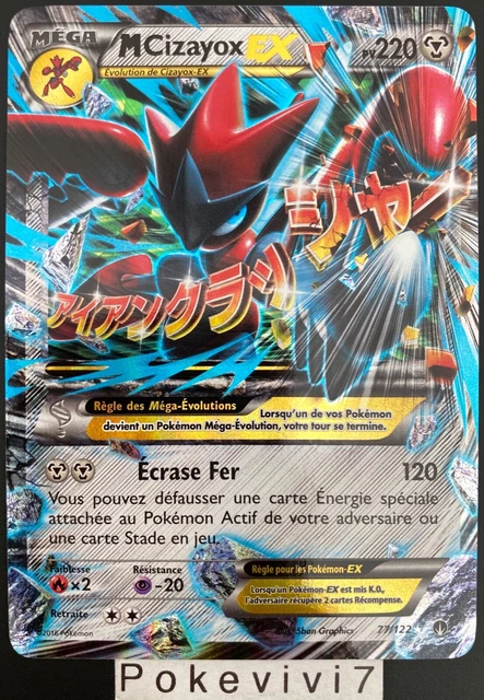 Carte Pokemon M CIZAYOX 77/122 Ultra Rare Mega EX XY9 FR NEUF