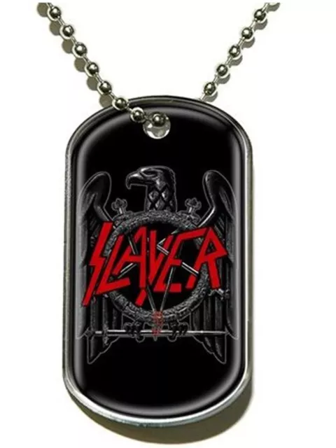 Slayer Black Eagle Dog Tag Chain Necklace Slayer Pendant Necklace