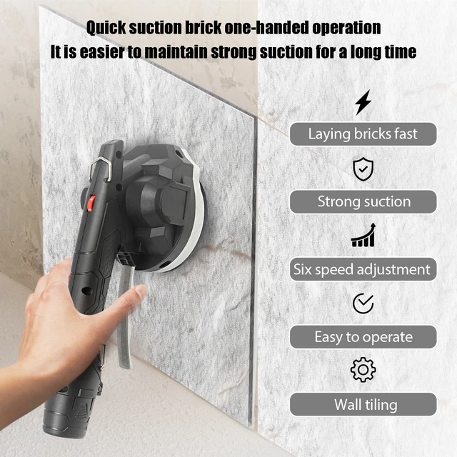 Vibratore Per Piastrelle Dewalt 20V | Ventosa Da 15cm | 10 Velocità Regolabili | Per Piastrelle Fino A 120x120cm - Foto 12