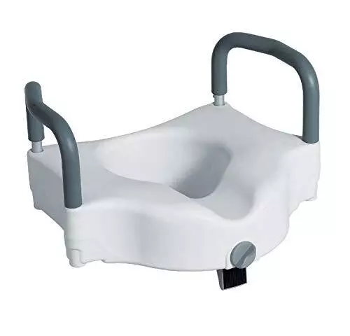 RIALZO WC Alza Water con BRACCIOLI 12.5 CM AUSILIO Bagno per ANZIANI DISABILI