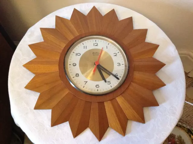 Vintage  1960S Wall Clock By Bentima In  Teak