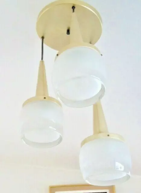 Lustre suspension cascade design Staff Leutchen 1960 waterfall lamp vintage