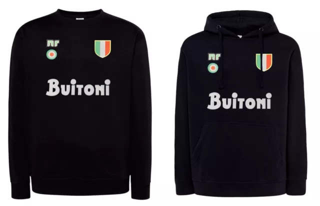 FELPA NAPOLI anni 80 scudetto MARADONA 10 calcio 87 azzurra cappuccio o girocoll