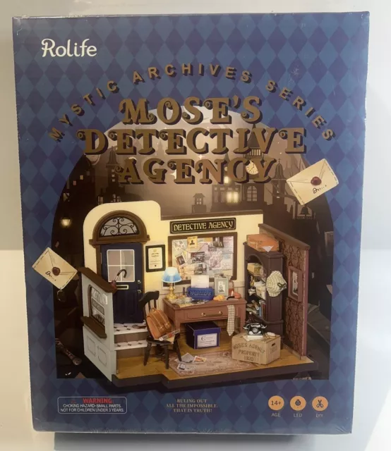 Rolife 3D DIY Miniature Dollhouse Building Kit Moses Detective Agency Model