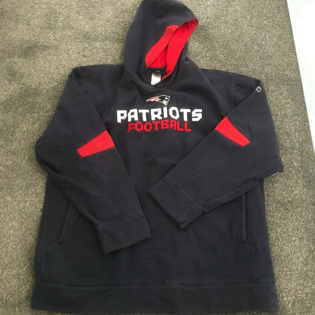 Reebok Blue Hoodie Patriots Football Men's Used Size Xxl 2Xl B30