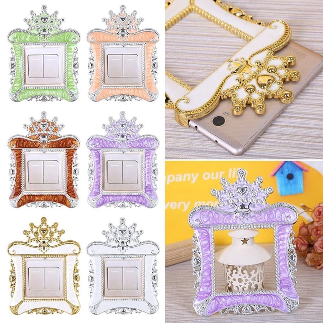 Soporte Hogar Enchufe Decoración Pared Pegatina Base Marco Circundante