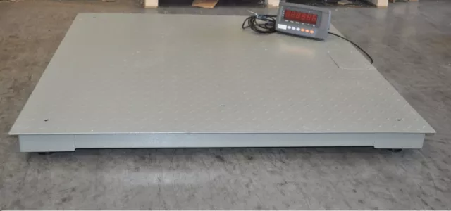 4'x4' 10,000 Lbs Capacity 1 lbs Accuracy Floor Pallet Scale Industrial 48" X 48"