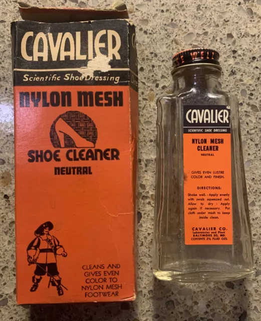 Vintage Cavalier Scientific Shoe Dressing Cleaner Bottle Nice Bottle  and Box