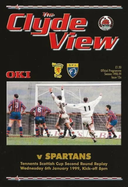 Clyde v Spartans Scottish Cup 2nd Rd Replay 6th January 1999